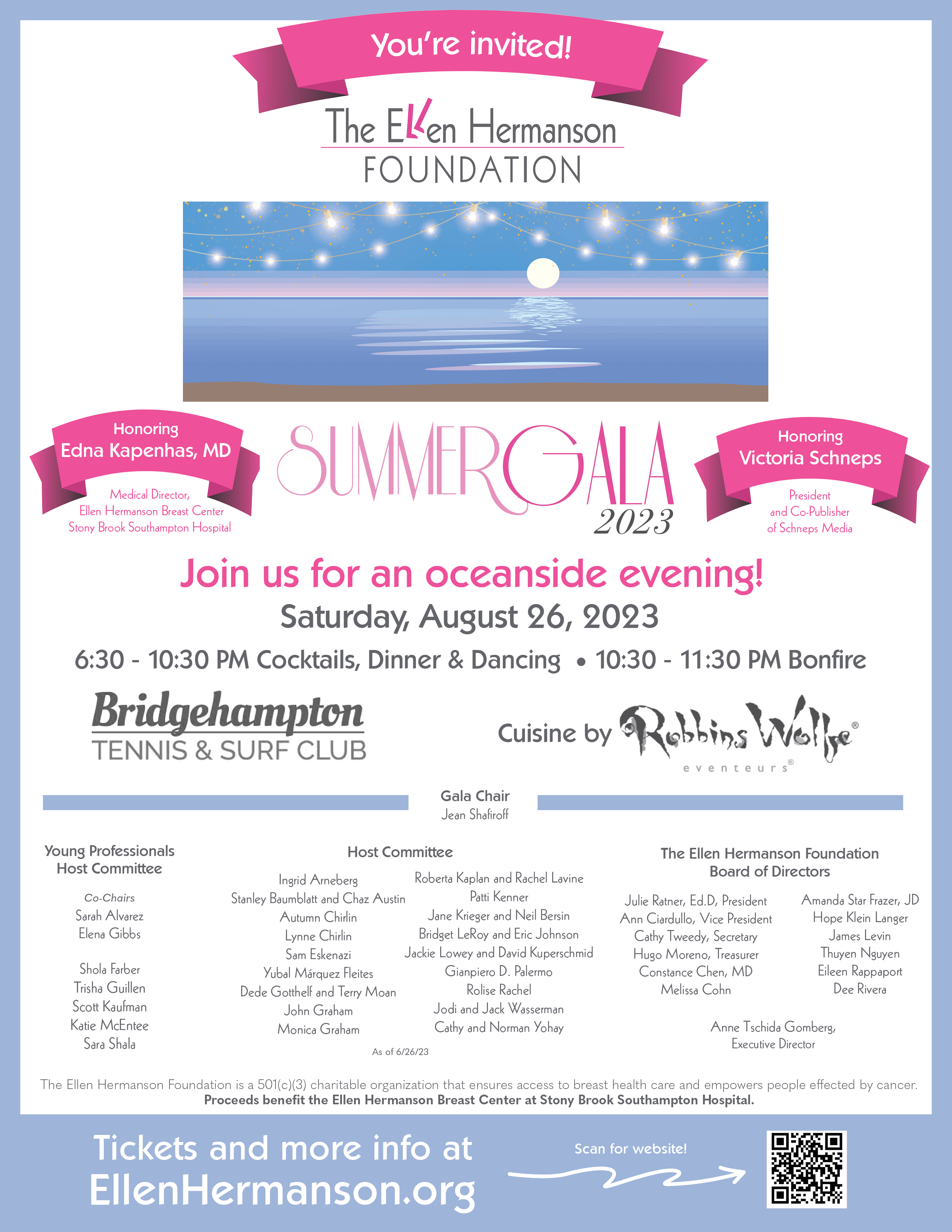 The Ellen Hermanson Foundation Summer Gala • James Lane Post • Hamptons